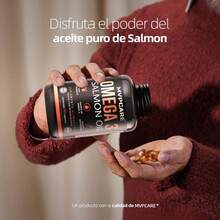 Omega 3 1280mg por cápsula aceite de salmón EPA DHA 90 cápsulas 3 meses fish oil pureza premium cardiovascular metabolismo salud antioxidante vitalidad - Otros - Ver 4