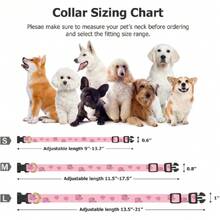 Cotton Hanade Dog Collar Cute And Distinctive Patterns Pink Rose With Pendant For Girl Boy Dogs Collars S,23864857 - Pink - View 5