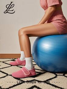 Leisfit Women's Winter Indoor Home Shoes, Comfortable And Adjustable Outdoor Casual Walking Shoes - All Season Casual Shoes With Soft Plush Lining And Non Slip Sole - Dark Pink - View 8