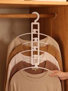 Five In One Multi-Layer Clothes Rack - Space Saving Anti Slip Foam Pad Clothes Rack, Household Clothes Hanging Rack - Detachable Multi-Layer Folding, No Trace Multi-Function Magic Hook, Space Saving Wardrobe Storage Artifact