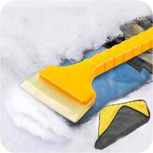 汽车除雪铲，尼龙涂层多功能玻璃除冰除雪工具，汽车除霜工具，车用雪铲，冬季除雪小工具 - 彩色 - 查看 3