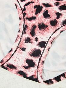 6pcs/Pack Plus Size Women Leopard Print Sexy Elastic Comfortable Briefs - Multicolor - View 8
