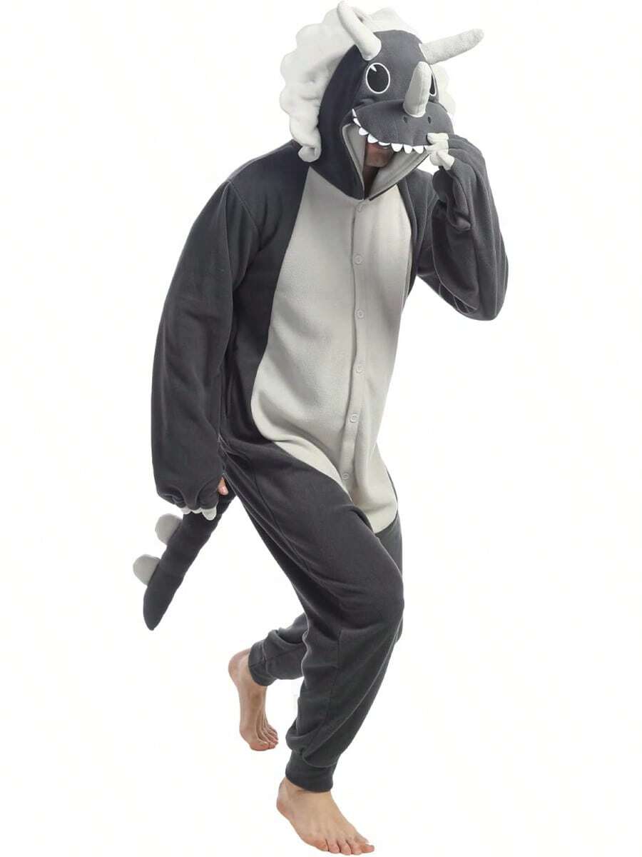 Dressfan Costume Procione Unisex, Pigiama Tuta Animale Intera In Morbido Tessuto, Per Bambini E Adulti, Disponibile In Taglie Da XS A XL