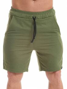 Men's Casual Gym Sweatpants - Army Green - View 1