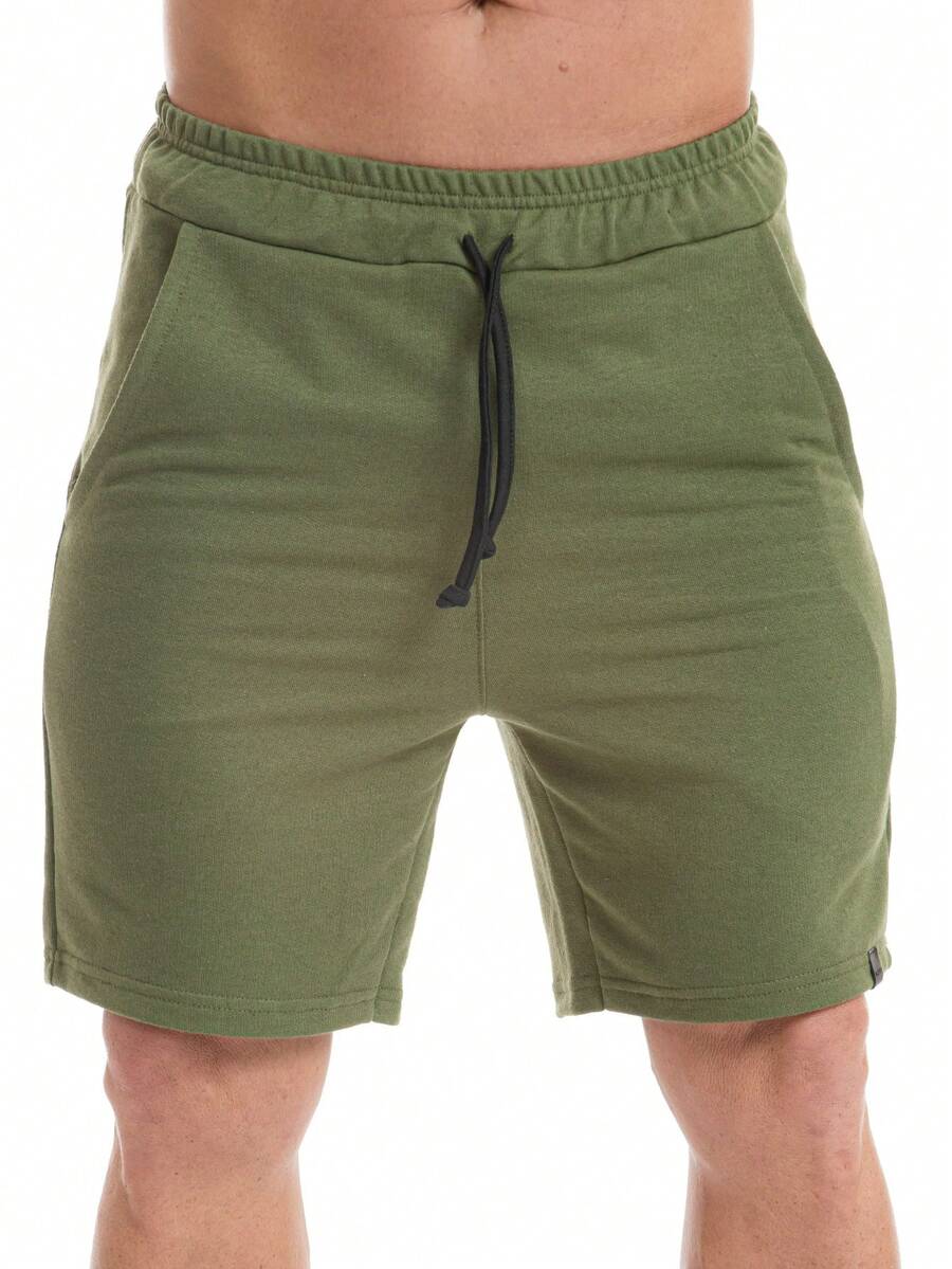 Men's Casual Gym Sweatpants - Army Green - View 1