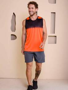 Men's Sublimated Grade Breathable Tank Top For Workout Gym Simple Summer Regular Fit No Halloween - 橘色 - 查看 8