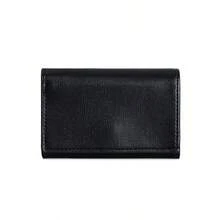 Portafoglio unisex in stile giapponese, a tre ante, in pelle PU, con scomparti per monete, carte e banconote, rimovibile, portamonete, portafoglio mini, portafoglio piccolo, adatto sia per uomo che per donna