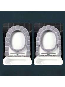 1pc Universal Toilet Seat Mat, Thickened Bathroom Toilet Seat Cover Pad, Washable Bathroom Decor Fall Decor - Multicolor - View 5