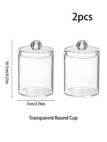 Hộp đựng bông tẩy trang 1/2/3 chiếc, hộp phân phối bông tẩy trang, hộp đựng bông tẩy trang có nắp, hộp đựng đồ trang điểm trong suốt, hộp đựng bông tẩy trang tròn dùng trong phòng tắm. - Trong sáng - Xem 15