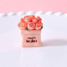 Ramo floral realista en miniatura, flores de rosa, flores de caléndula, decoración de escritorio de paisaje micro, regalo, accesorios de decoración DIY, adorno de coche lindo, decoración de escritorio, accesorios de resina DIY, decoración de casa de muñecas, regalo pequeño creativo, regalo de cumpleaños, regalo de Pascua, decoración de Pascua - Multicolor - Ver 10