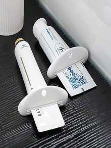 2pcs Random Color Japanese Style Toothpaste Dispenser, Hand Cream Squeezer, Face Wash Tube Holder, Manual Toothpaste Roller - 彩色 - 查看 1