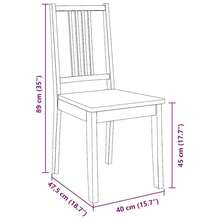 Esszimmerstühle 2 Stk. Weiß Massivholz Gummibaum-XY571371