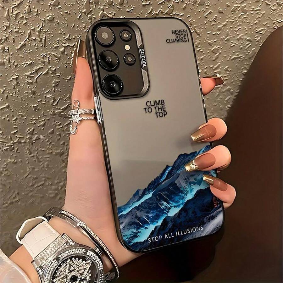 Stylish Snow Mountain Creative Mobile Phone Case for Galaxy S25 S24 S23 S22 S21 S20 FE Ultra Plus 4G 5G Anti-Fall Frosted Back Cover