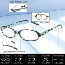HYCHIC Fashion Fake Glasses Non Prescription  Glasses For Women  Rectangle Office-Siren Y2K Frame - 紅色彩虹花相框 - 查看 5