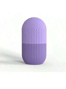 Roller Rodillo de Hielo para la Cara Agarre Antideslizante Rodillos de Hielo para la Cara Silicona Duradera Fácil Operación Molde de Hielo para Belleza Apriete (Azul) - Morado - Ver 3