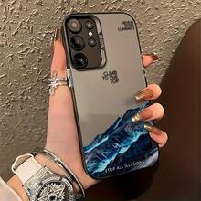 Stylish Snow Mountain Creative Mobile Phone Case for Galaxy S25 S24 S23 S22 S21 S20 FE Ultra Plus 4G 5G Anti-Fall Frosted Back Cover