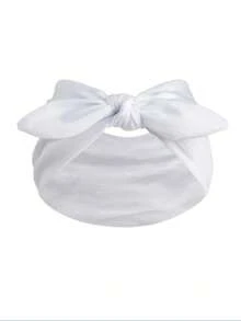 1/5件装 女孩蝴蝶结兔耳发箍，波西米亚风超宽可爱兔耳打结发箍，万圣节头饰，秋季，女孩发箍，弹性纯色蝴蝶结发饰，适合健身/瑜伽/运动/户外活动，纯色休闲发箍，四季皆宜 - 彩色 - 查看 8