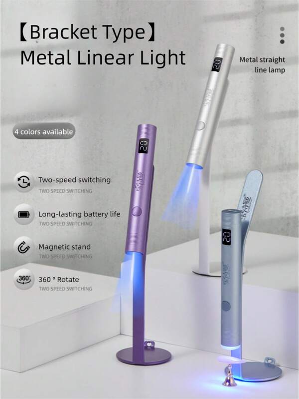 Rechargeable Handheld UV Nail Lamp With LCD Display For Gel Nails, Rapid Curing Nail Dryer With Eye Protection Shield, Suitable For Rhinestone Gel Decoration DIY, White