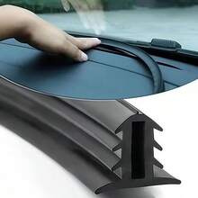 1 miếng dán kín bảng điều khiển ô tô màu đen, chuyên dụng và mạnh mẽ! Là phụ kiện bịt kín khe hở, sản phẩm có khả năng chống bụi, chống thấm nước và cách âm tuyệt vời, phù hợp với hầu hết các bảng điều khiển xe, lấp đầy các khe hở để ngăn tiếng ồn lạch cạch, bảo vệ toàn diện cho nội thất xe hơi, rất đáng sở hữu. - màu đen - Xem 8