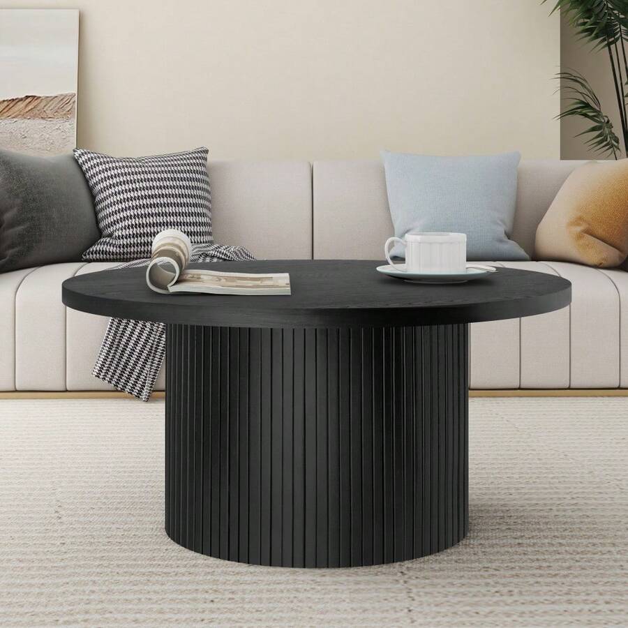 Solid Wood Round Coffee Table