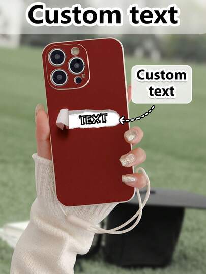 1 Stück anpassbares weißes TPU-Handyhülle mit burgunderrotem Hintergundmuster & 1 Stück weißes Silikon-Lanyard, kompatibel mit iPhone/Android-Smartphones wie Galaxy A51 4G, A52, A52s 5G, S23 Ultra, A13 4G, A12, S22 Ultra