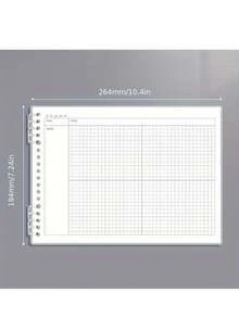 120 pages Cahier à couverture rigide B5 à feuilles mobiles - Design minimaliste, agenda journalier et hebdomadaire, langue anglaise, reliure spirale, surface mate, convient pour les fournitures scolaires et de bureau, cahier étudiant - B5 - Voir 5