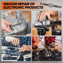 42 In 1 Magnetic Screwdriver Set, Multi Bit Combination Ratchet Screwdriver Set Portable Repair Kit Gifts Furniture, Computer, And - 灰色 - 查看 3