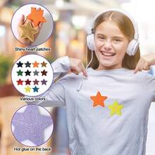 14pcs Sequin Patches, Shiny Shape Patches Embroidery Iron On And Sew On Patch Embroidered Applique Clothing Bags Jackets Jeans Hats Accessory Decoration - 1 - View 4