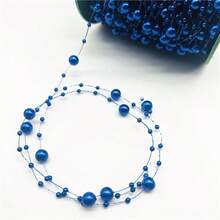 5码8毫米圆形珍珠串珠链花环花朵亚克力珠子适用于婚礼圣诞装饰DIY珠宝配饰