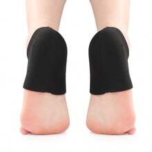 3 Pairs Heel Sleeves, Indoor Foot Covers For Foot Care, Ankle & Heel Protection Socks, Heel Sleeves - Black and Red - View 6