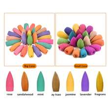 120 Pcs Backflow Incense Cones, Mixed Floral Scent, Bulk Pack Bullet Cones For Aromatherapy, Meditation, Relaxation And Home Use, Cosmetics