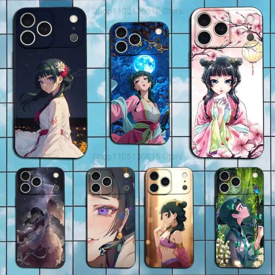 A-Apothecary Diaries MaoMao  Case Covercompatible With  17,16,15,14,13,12,11 Plus,Pro Max,XS,X,XR,SE,Mini,8,7,Soft Silicone Black Cover,Covercompatible With  17 Case,  17 Pro Case,  17 Pro Max Case - Z3 - View 1