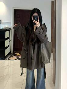 Women Trench Coats - Picture Color - View 5