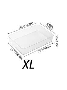 1pc/5pcs/10pcs Exquisite Transparent Desktop Cosmetic Storage Box For Girls, Perfect For Makeup Brushes, Lipsticks, And Combs,For Holiday Beach, Bathroom Collection, Bedroom Collection, Large Capacity - Clear - View 12