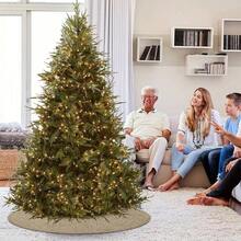 Burlap Chrismtas Tree Skirt, 36 Inches Fall Decorations Tree Ornaments, Linen Farmhouse Rustic Tree Boho Thanksgiving Day Xmas Tree Decor