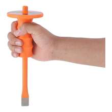 Cincel de corte frío profesional 3/4x10 pulgadas SW-13504 Fumetax acero templado grip antideslizante herramienta para trabajo pesado demolición albañilería construcción - Naranja - Ver 1