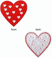 Heart Patch Red Heart Iron On Patches Heart Embroidery Patches Applique Repair Clothes Decoration - 1 - View 3