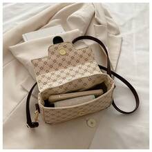 Bolso Bandolera Hombro Para Mujer Con Estampado Retro Moda bandolera hombro para mujer con estampado retro moda diseño unico estampado vintage resistente materiales faciles de limpiar correa ajustable ideal para diario fiestas y regalo moda - Marrón - Ver 9