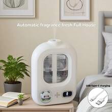 1 Stück 500mAh wiederaufladbarer Nebelverteiler & Luftbefeuchter, erfrischt und reinigt Ihren Raum, 3 einstellbare Modi, mit beruhigender Atmosphäre, Heim-, Schlafzimmer-, Wohnzimmer-Dekoration, Schlafzimmer-Luftbefeuchter | Moderne Ästhetik | Aroma-Diffuser, Nebelverteiler