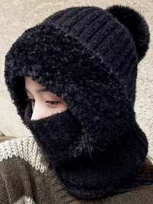 1 件 WarmthMax 保暖内衬针织帽 - 防风、保暖、护耳、连帽围脖、透气、吸湿排汗，寒冷天气万圣节冬季秋季户外骑行必备 - 彩色 - 查看 14