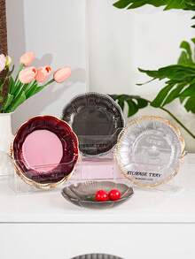 Plastic PET Material, Durable And Shatter-Resistant, Home Bone Dish, Tabletop Trash Storage Tray, Suitable For Desserts, Snacks, Candies, Bread, Cakes, Breakfast, Suitable For Various Holidays, Festivals, Weddings, Parties, Dinners, Suitable For Daily Home Use, Suitable For Desktop Decoration, Organization, Storage, Reusable - Flower Type - View 4