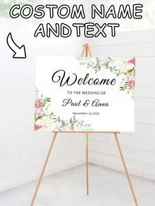 1pc Customized Engagement Party Sign, Engagement Welcome Sign, Birthday Party Sign, Graduation Party Sign, Engagement Decor, Engagement Party Decor, Engagement Sign, Birthday Sign, Graduation Sign - Multicolor - View 2