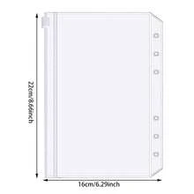 Túi đựng vé A6 trong suốt, 15 tờ giấy rời, sổ tay PVC có khóa kéo, túi đựng vé (Không bao gồm bìa) - Nhiều màu - Xem 12