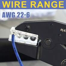 Crimping Heat Shrink Connectors - AWG 22 - 10 Ratchet Wire Terminal Crimper - Ratcheting Crimper Tools - Available Insulated Nylon Connectors And Electrical Wire Connectors - 8327 - 非絕緣端子壓接模具 C - 查看 3