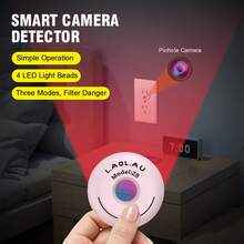 L.A.OL.A.U 1pc Anti-Peeping Detector, Hotel Hidden Camera Detector Finder, Travel Mini Portable Anti-Peeping Anti-Monitoring Camera Scanner, USB Rechargeable, With Hanging Lanyard