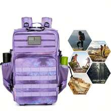 SEYATULLH 45L Tactical Backpack, Military Backpack, Outdoor Hiking Camping, With Water Bottle Holder