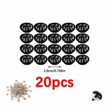 20pcs Black Plastic Safety Nose Craft, With Gasket, Suitable For DIY Doll Toys, Puppet Animal Making - Black - View 13