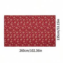 1 buc față de masă de Crăciun, fulgi de zăpadă de Crăciun de iarnă, față de masă lavabilă roșie pentru decor de cină, picnic și petrecere