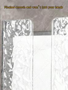 Glacier Pattern Wall-Mounted Tissue Box, Creative Glacier Pattern Tissue Holder, Luxury Style Facial Tissue Storage Box - Transparent - View 9