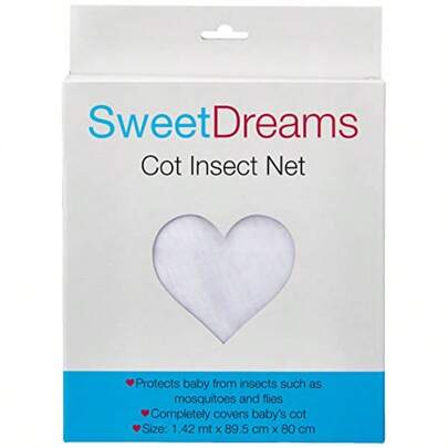 Sweet Dreams Cot Insect Net White 10 Count